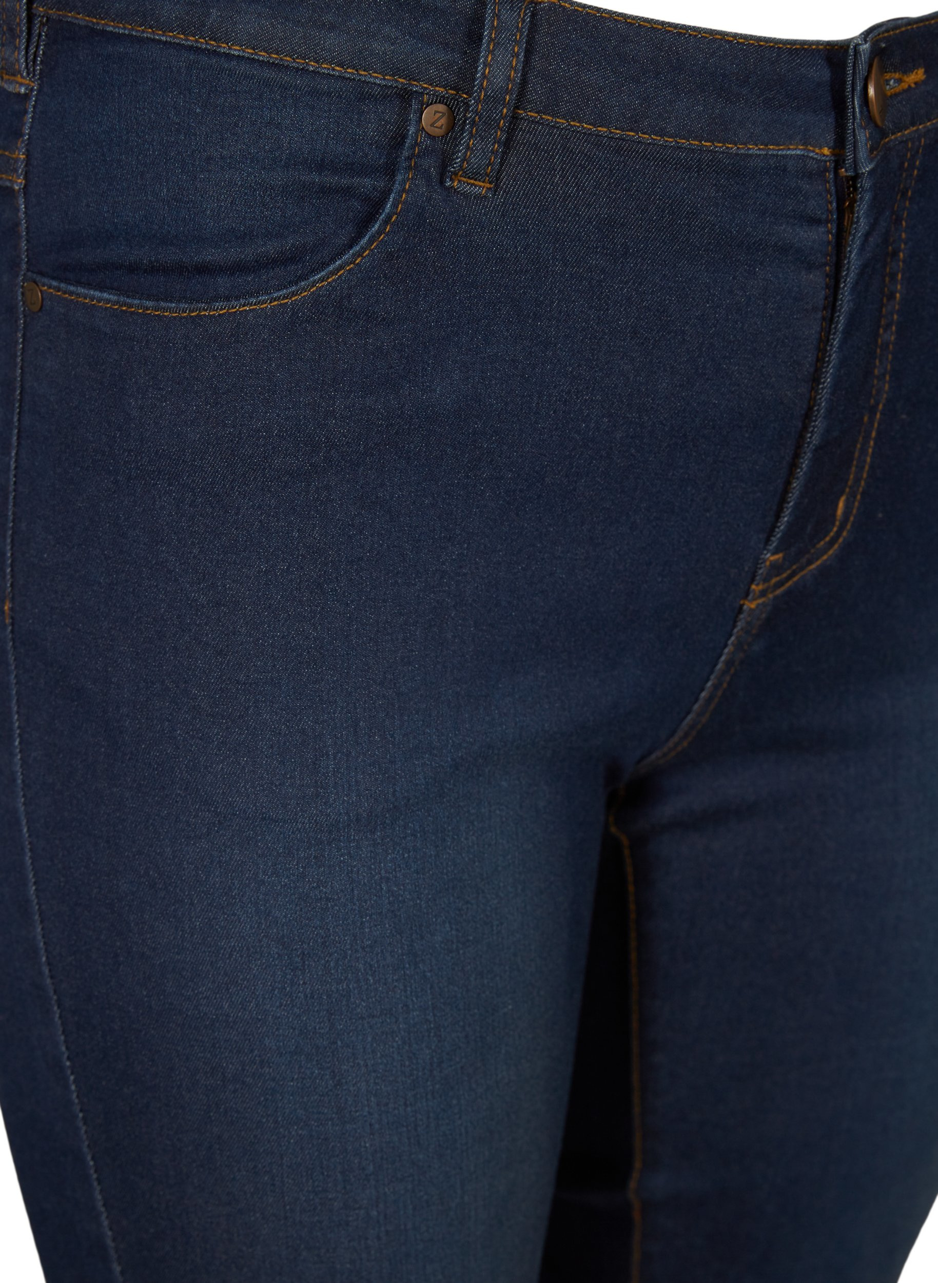 Slim fit Emily capri-jeans, Blue denim, Packshot image number 2