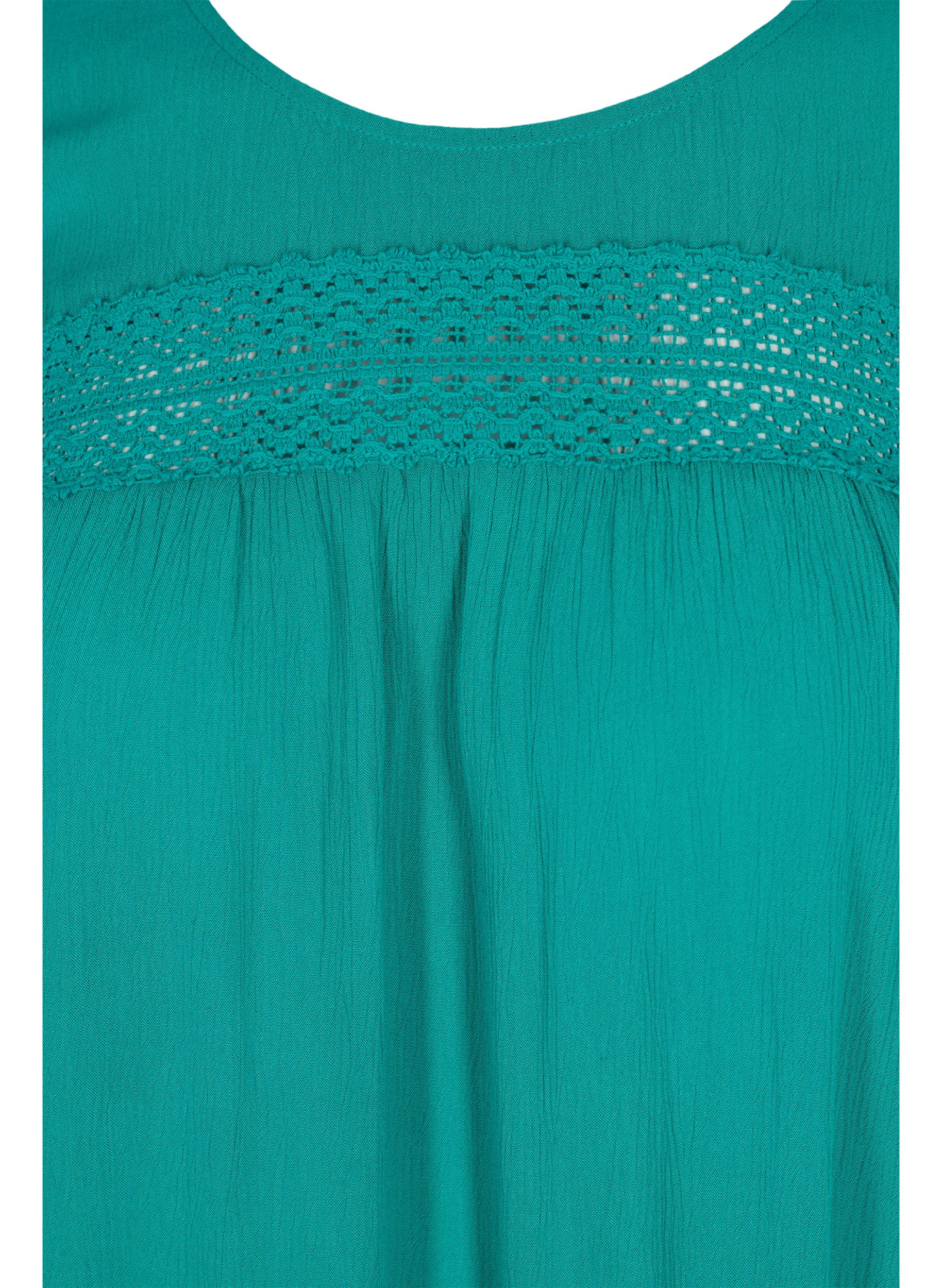 Viskosklänning med spetsdetaljer, Parasailing, Packshot image number 2