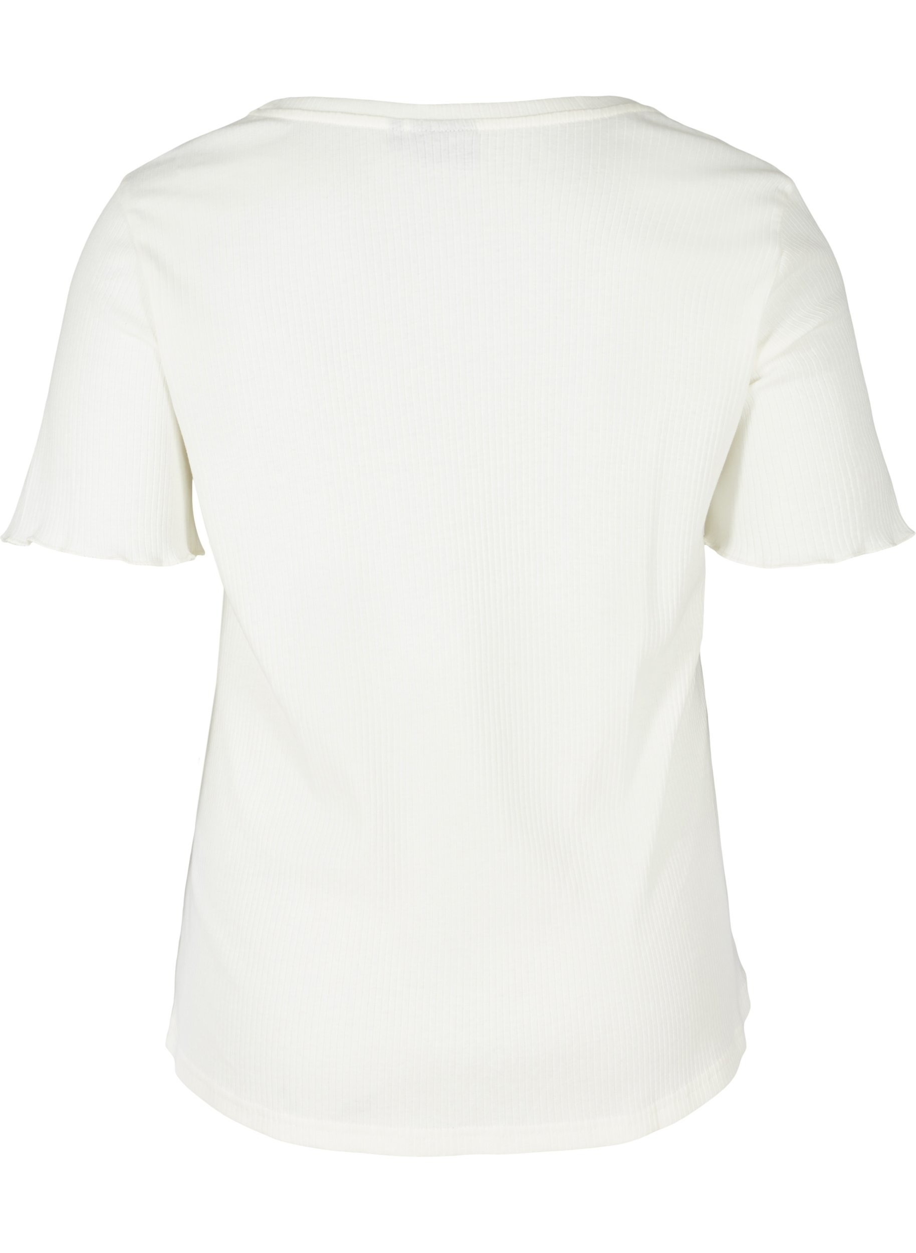 Ribbad t-shirt, Egret, Packshot image number 1